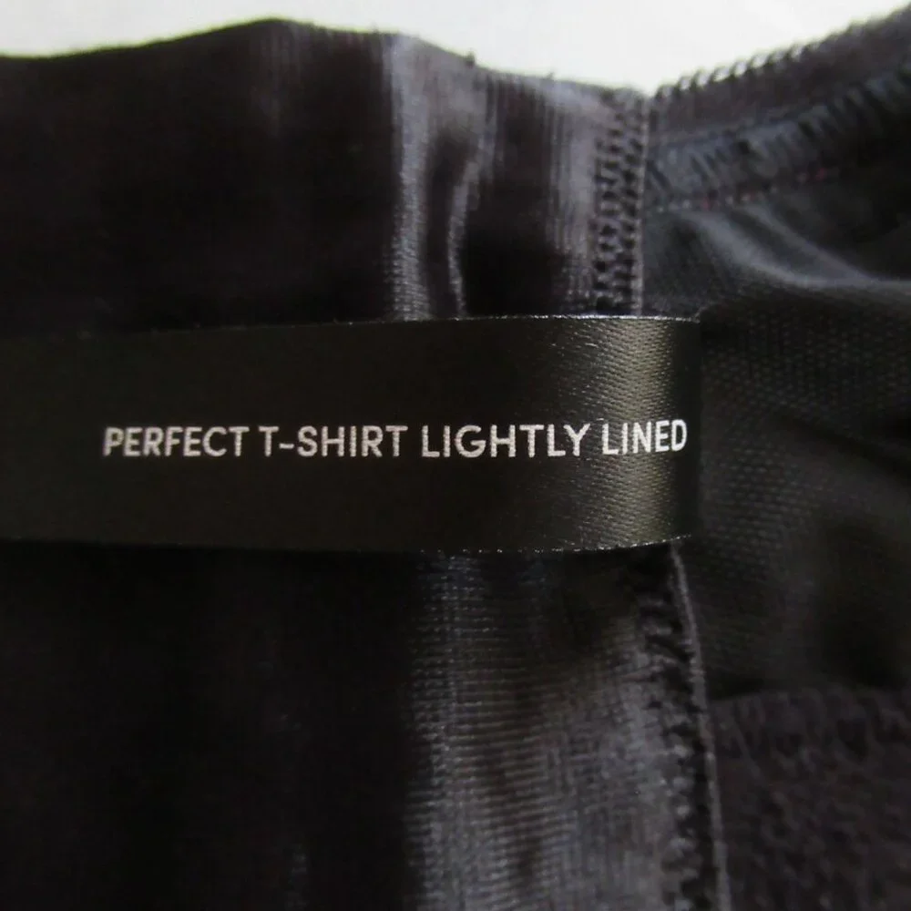 Torrid Curve Bra 46D Perfect T‎ Shirt Lightly Lined Black Floral Underwire Plus